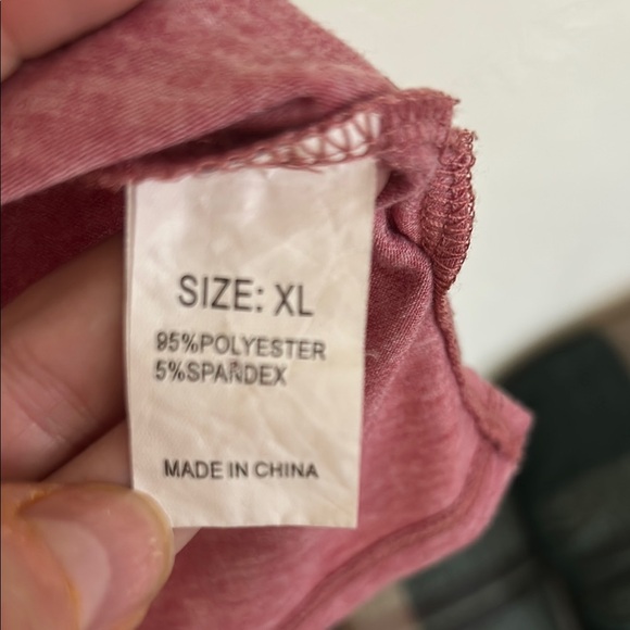 Casual Pink and Gray Women's Raglan Top - Picture 2 of 3